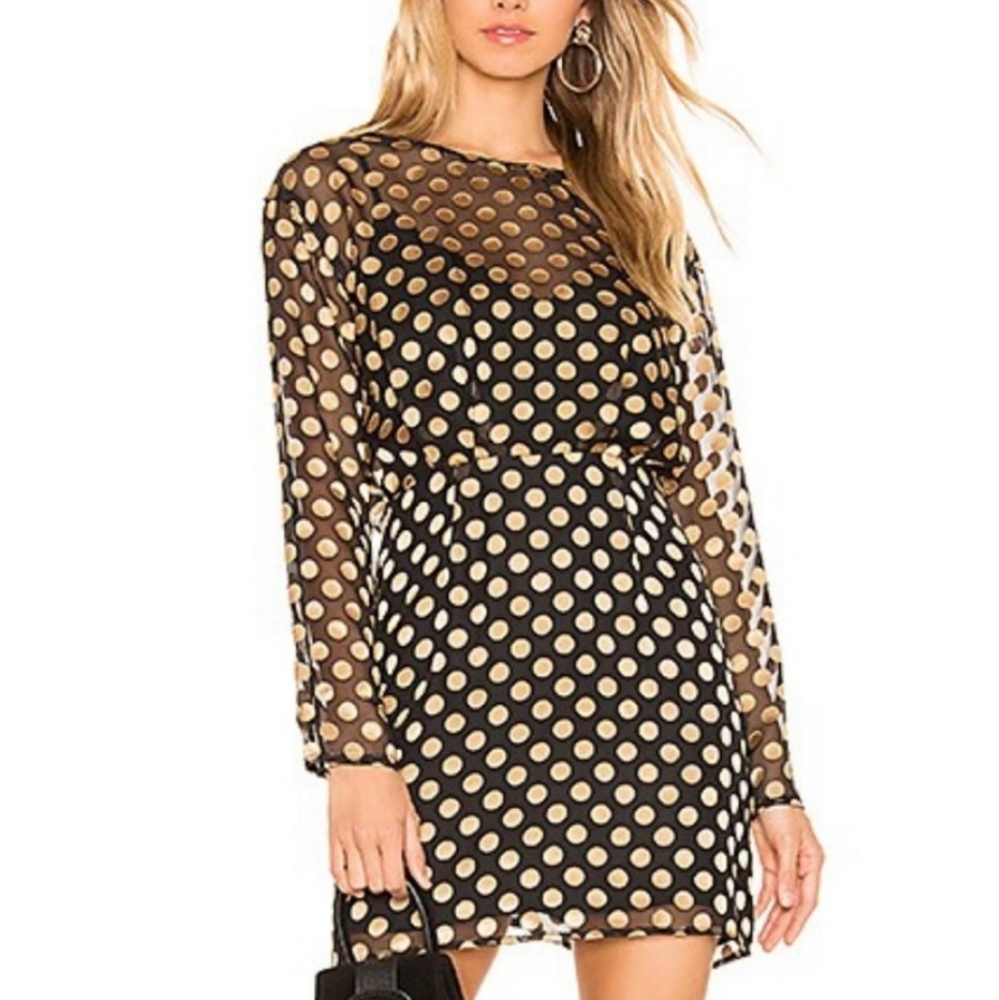 ASTR The Label Polka Dot Winnie Mini Dress